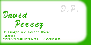 david perecz business card
